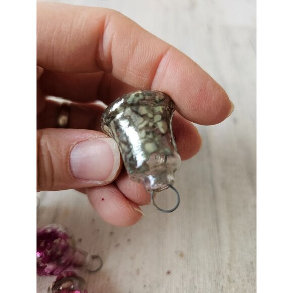 Vintage mini glass mercury bell ornament AS IS Xmas tree - Picture 12 of 12